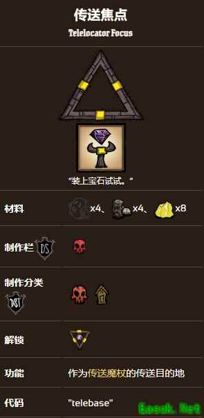 饥荒联机版传送焦点怎么制作