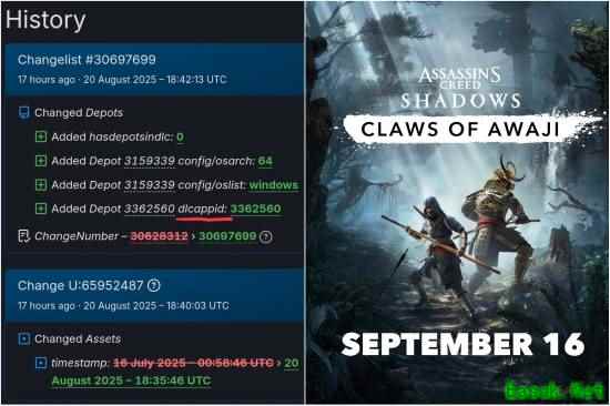 《刺客信条影》DLC快来咯！现身Steam数据后台