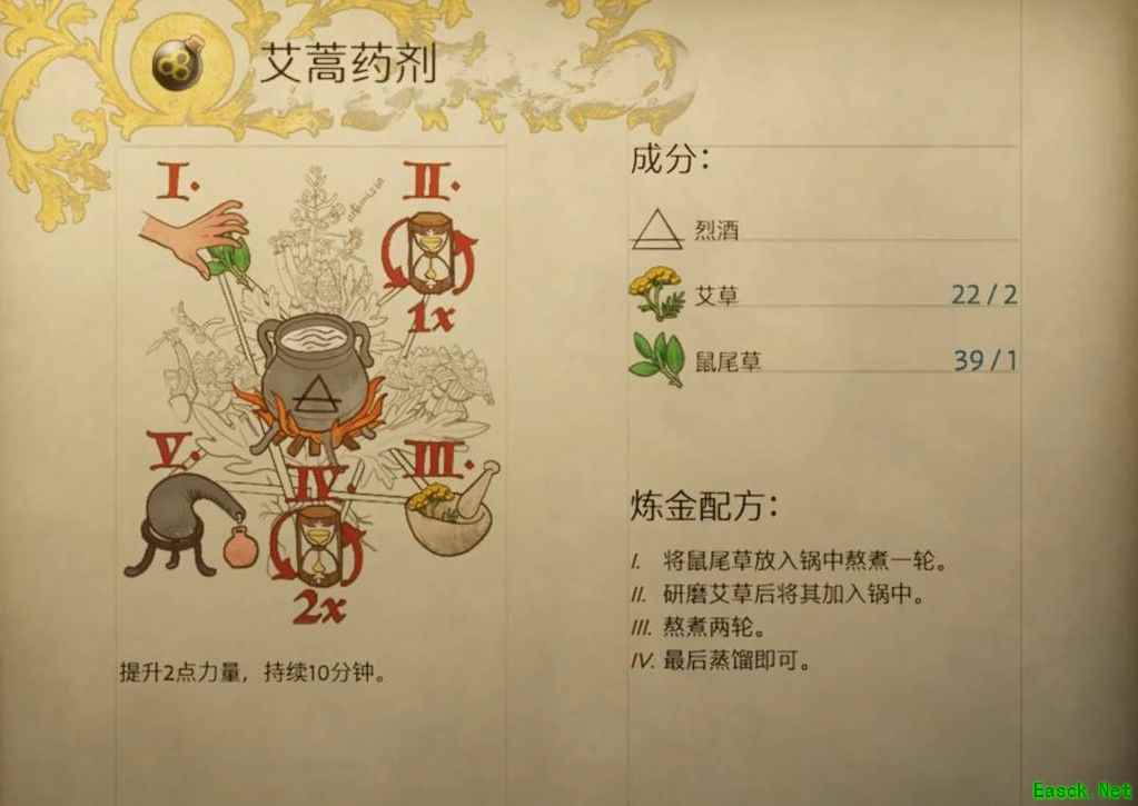 天国拯救2艾蒿药剂配方是什么