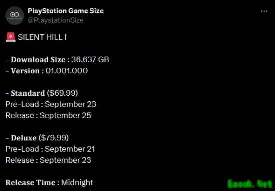 寂静岭f9月25日发售,PS5版信息及预载时间公布