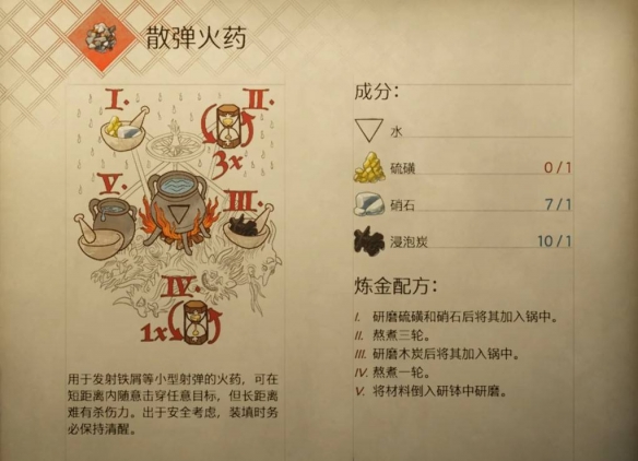 天国拯救2散弹火药制作方法