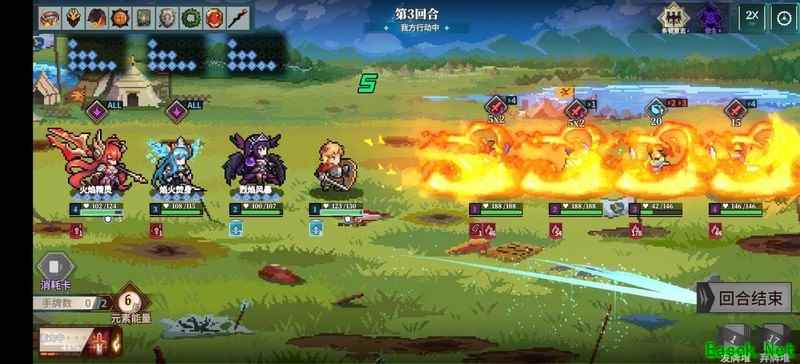召唤骑士团燃烧队两回合秒杀Boss
