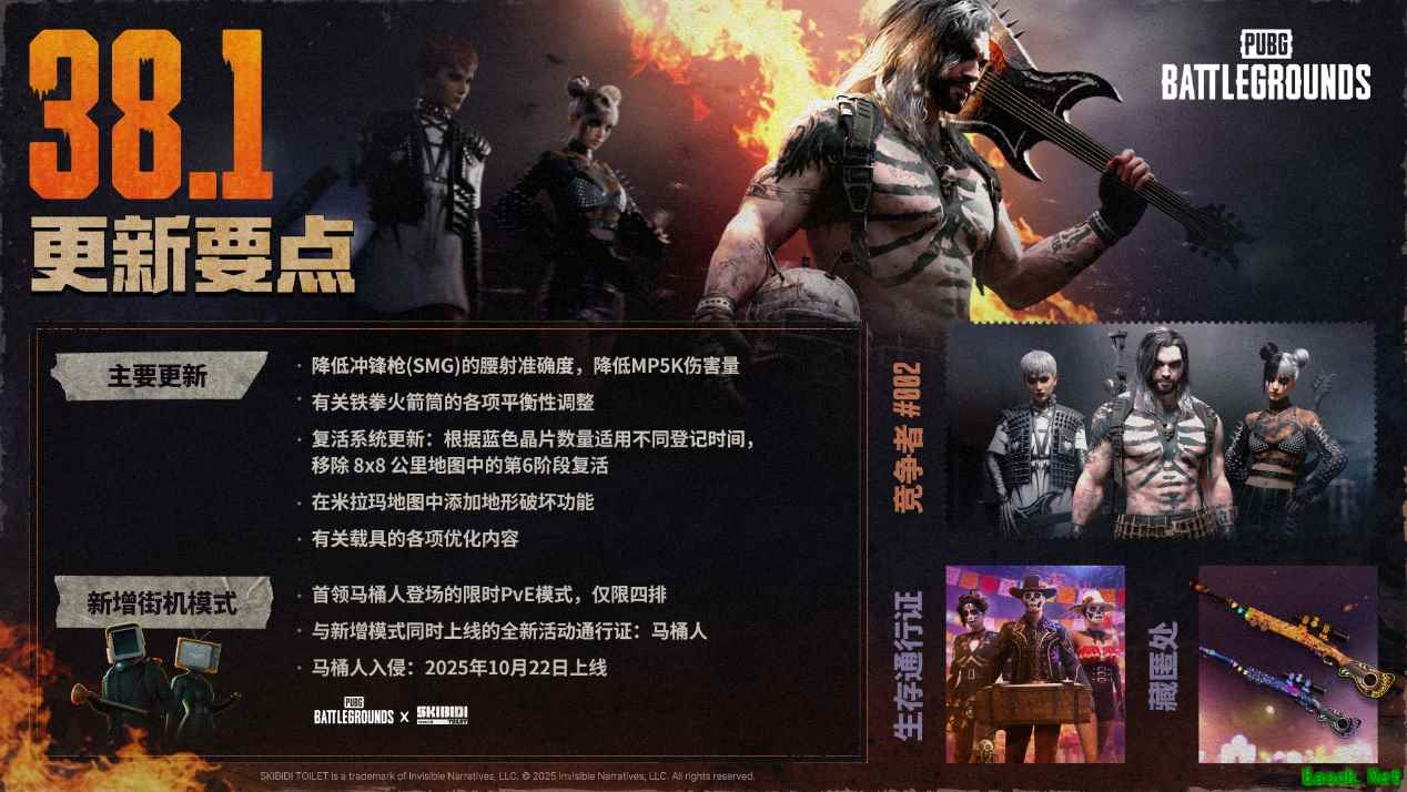 马桶人入侵《PUBG》,勇闯破镜米拉玛