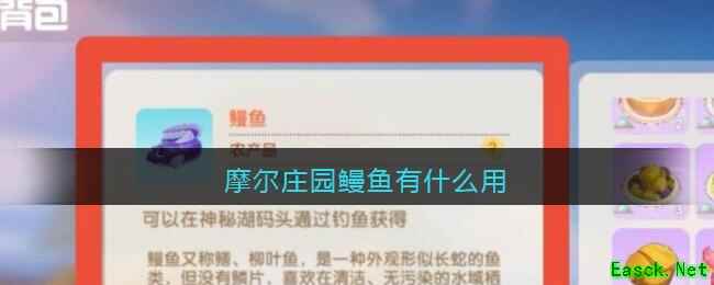 摩尔庄园鳗鱼有什么用