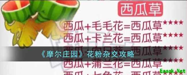 《摩尔庄园》花粉杂交攻略