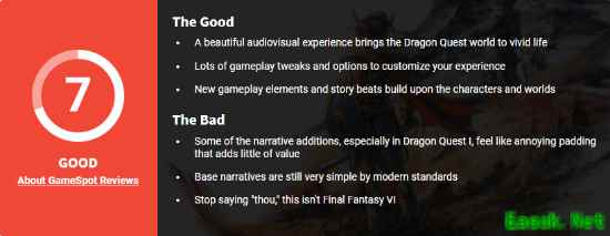 ​《勇者斗恶龙1+2 HD-2D重制版》GS 7分：不如之前作品！