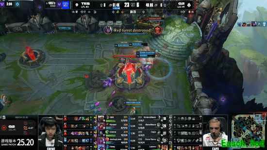 首战告捷！《英雄联盟》S15八强战第一小局TES轻取G2 目前比分1:0！