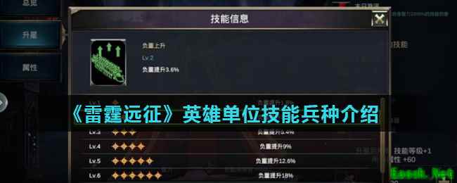 《雷霆远征》英雄单位技能兵种介绍
