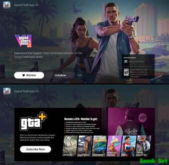 GTA+订阅信息上线《GTA6》商店页面：预告片3还远吗！