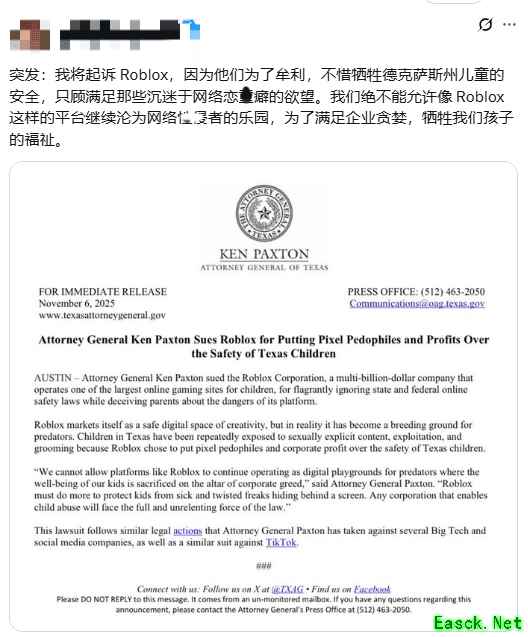 游戏平台遭政客起诉！原因竟是危害儿童安全