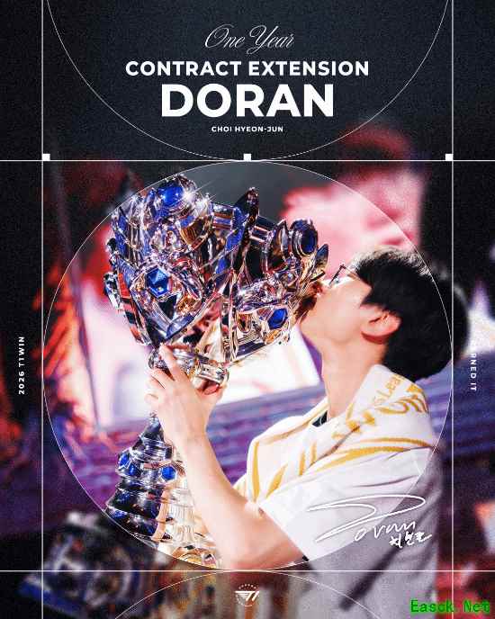 T1官宣！Doran明年将继续留队