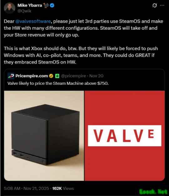 前 Xbox高管暗示微软可能推出 SteamOS主机！