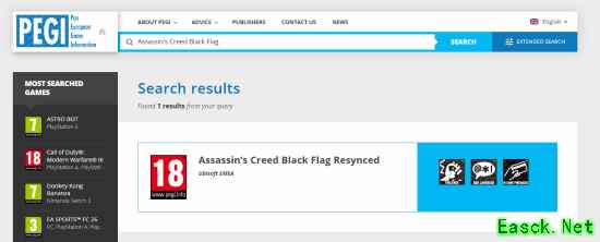 《刺客信条：黑旗》重制版已确认 分级网站结果公布！