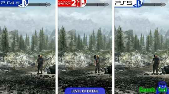 《上古卷轴5》PS与NS2平台对比 NS2版本画质提升性能灾难