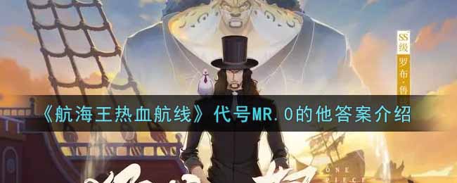 《航海王热血航线》代号MR.0的他答案介绍
