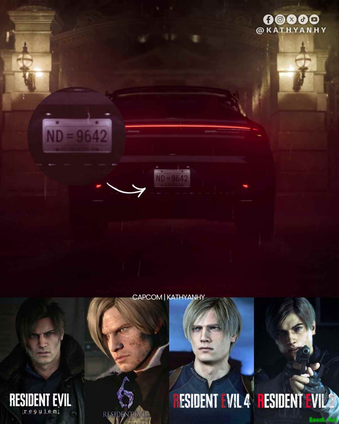 生化危机9彩蛋曝光:里昂座驾车牌暗藏25年角色传奇