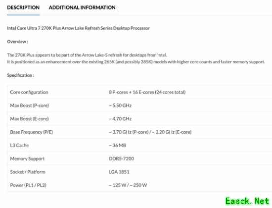 Intel酷睿Ultra 9 290K/270K Plus桌面CPU齐现身！频率更高、核心更多