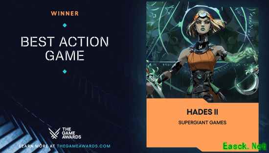 两作全都拿到TGA最佳动作大奖！《哈迪斯2》官方发文致谢