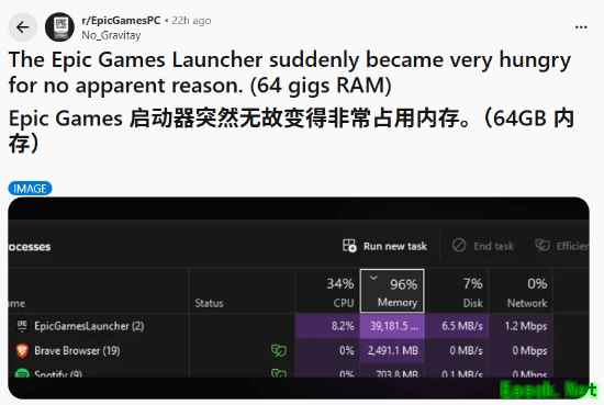 Epic客户端突然"抽风"！64GB内存都不够用