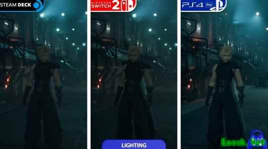 《最终幻想7重制版Intergrade》三平台画面性能对比 Switch2优于Steamdeck