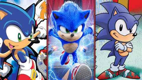 刺猬索尼克在索尼克大乱斗活动中大战哥斯拉