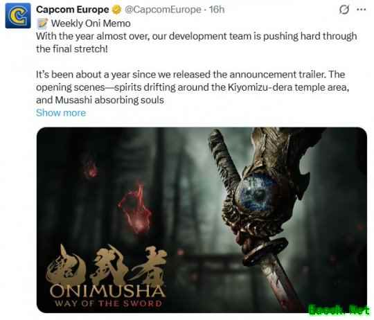 《鬼武者：剑之道》开发进入最后阶段 多个预告筹备中