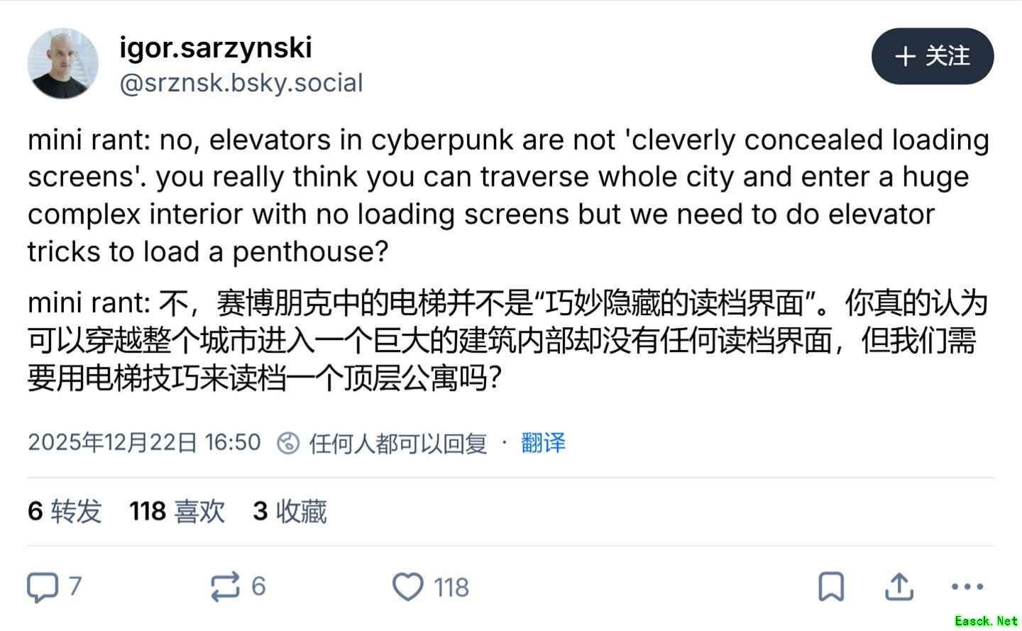 赛博朋克2077电梯门真相曝光：CDPR回应加载传闻并确认新作改用虚幻5