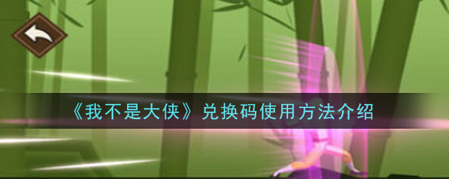 《我不是大侠》兑换码使用方法介绍