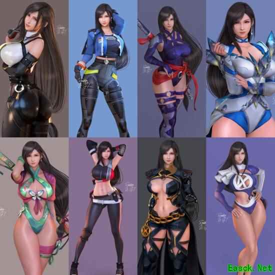 蒂法3D美图：这身材配别家女主战衣谁顶得住！