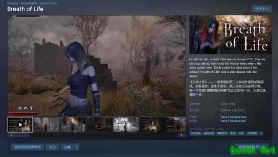 生命之息Steam上线：黑暗ARPG平衡审美与挑战
