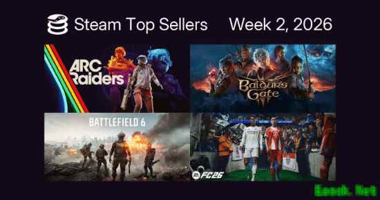 2026年首周Steam收入榜：ARC Raiders登顶，博德之门3稳居次席