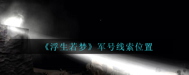 《孙美琪疑案：浮生若梦》五级线索——军号