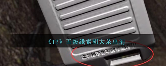 《孙美琪疑案：12》五级线索——胡大杀虫剂