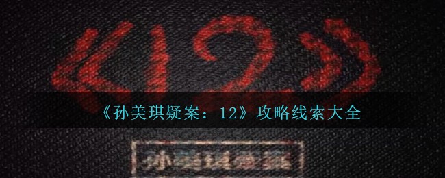 《孙美琪疑案：12》攻略线索大全