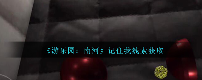 《孙美琪疑案：南河》五级线索——记住我