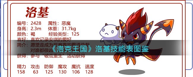 《洛克王国》洛基技能表图鉴