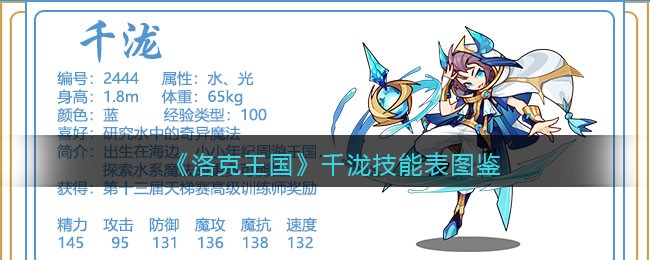 《洛克王国》千泷技能表图鉴