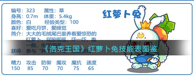 《洛克王国》红萝卜兔技能表图鉴