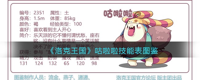 《洛克王国》咕啦啦技能表图鉴