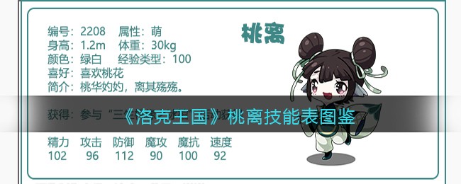 《洛克王国》桃离技能表图鉴