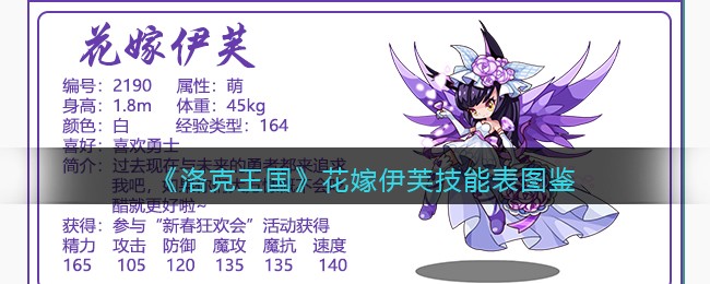 《洛克王国》花嫁伊芙技能表图鉴