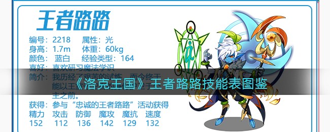 《洛克王国》王者路路技能表图鉴