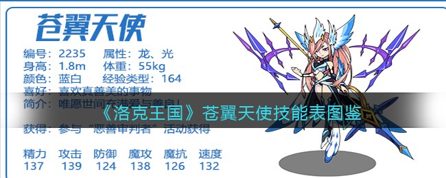 《洛克王国》苍翼天使技能表图鉴