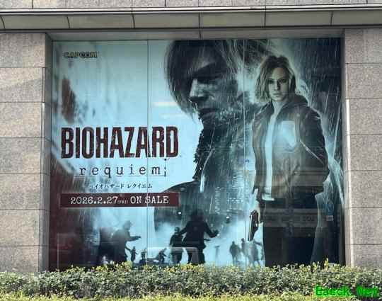 《生化危机9：安魂曲》巨幅海报亮相卡普空总部大楼