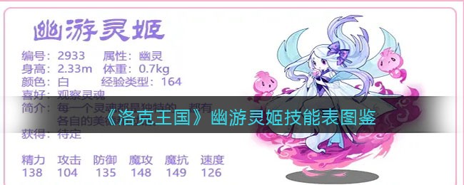 《洛克王国》幽游灵姬技能表图鉴