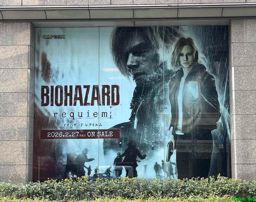 生化危机9主角亮相大阪巨型海报，2月27日全球同步发售