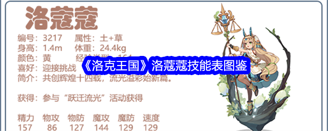 《洛克王国》洛蔻蔻技能表图鉴