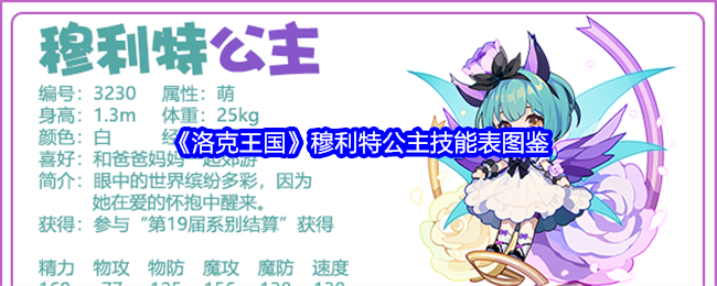 《洛克王国》穆利特公主技能表图鉴