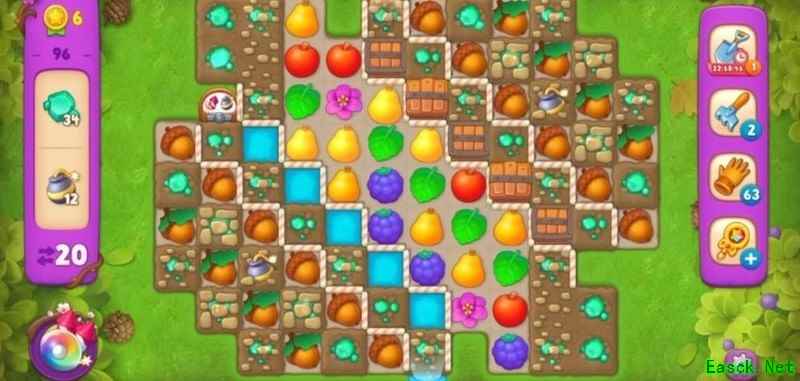 梦幻花园黄金杯96关攻略