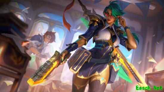 LOL莎弥拉战斗教授皮肤概念图!黑皮教官小心被抽鞭子